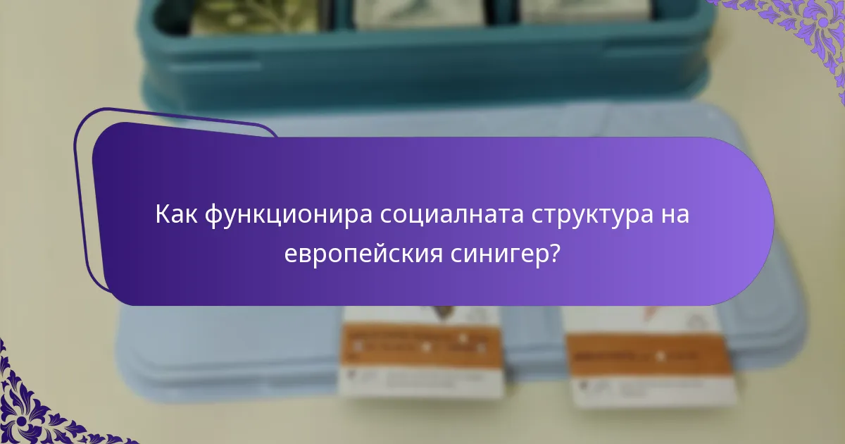 Как функционира социалната структура на европейския синигер?