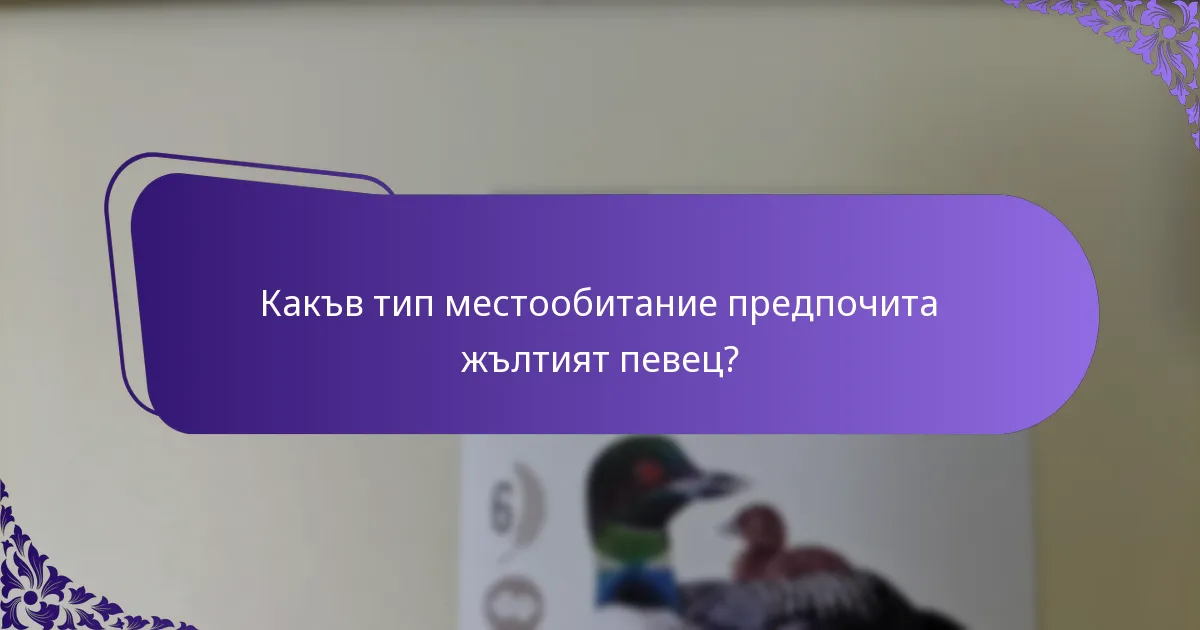 Как миграционните модели влияят на популациите на жълтия певец?
