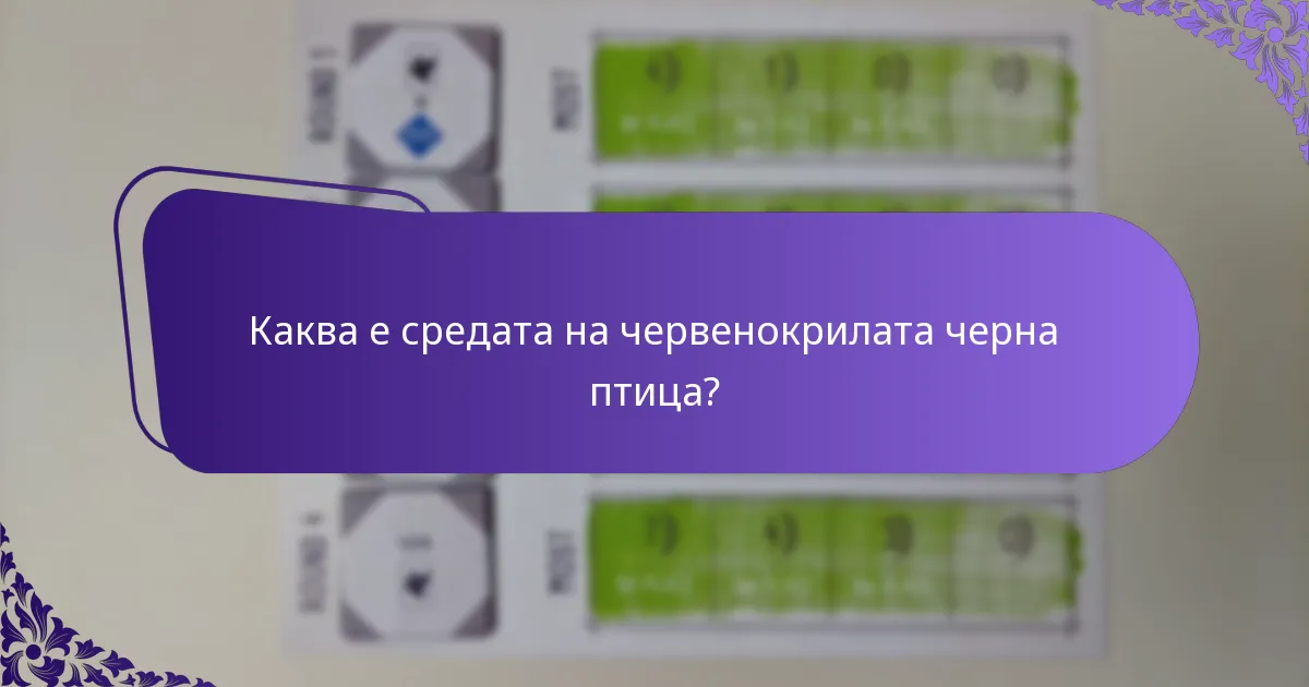 Как поведението на червенокрилата черна птица се адаптира към екологичните промени?