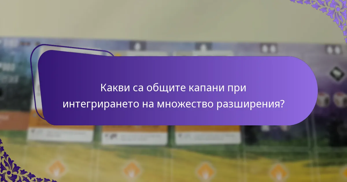 Какви са общите капани при интегрирането на множество разширения?