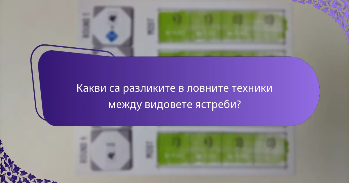Какви са разликите в ловните техники между видовете ястреби?